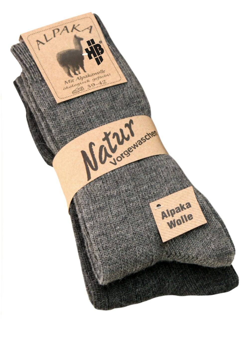 KB Socken Alpakasocken feingestrickt grau - 2 Paar Valentinstagsangebot