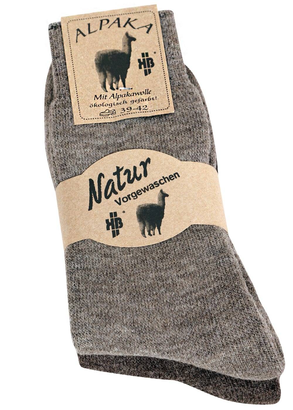 KB Socken Alpaka Thermosocken braun - 2 Paar Große Rabatte