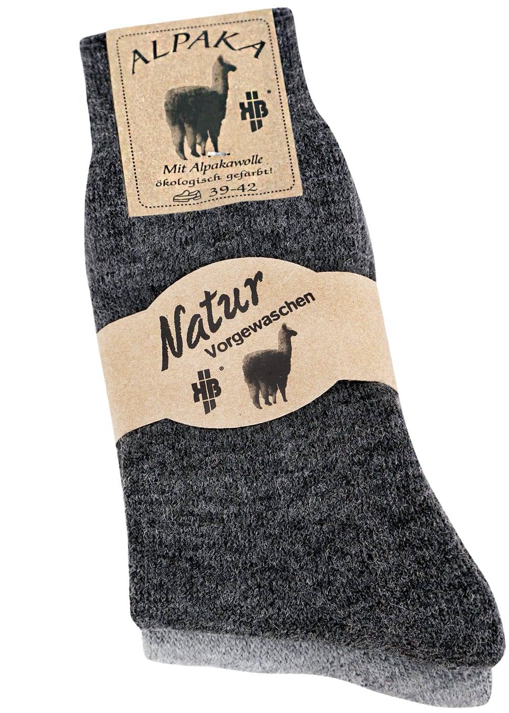 KB Socken Alpaka Thermosocken grau - 2 Paar Neuheiten
