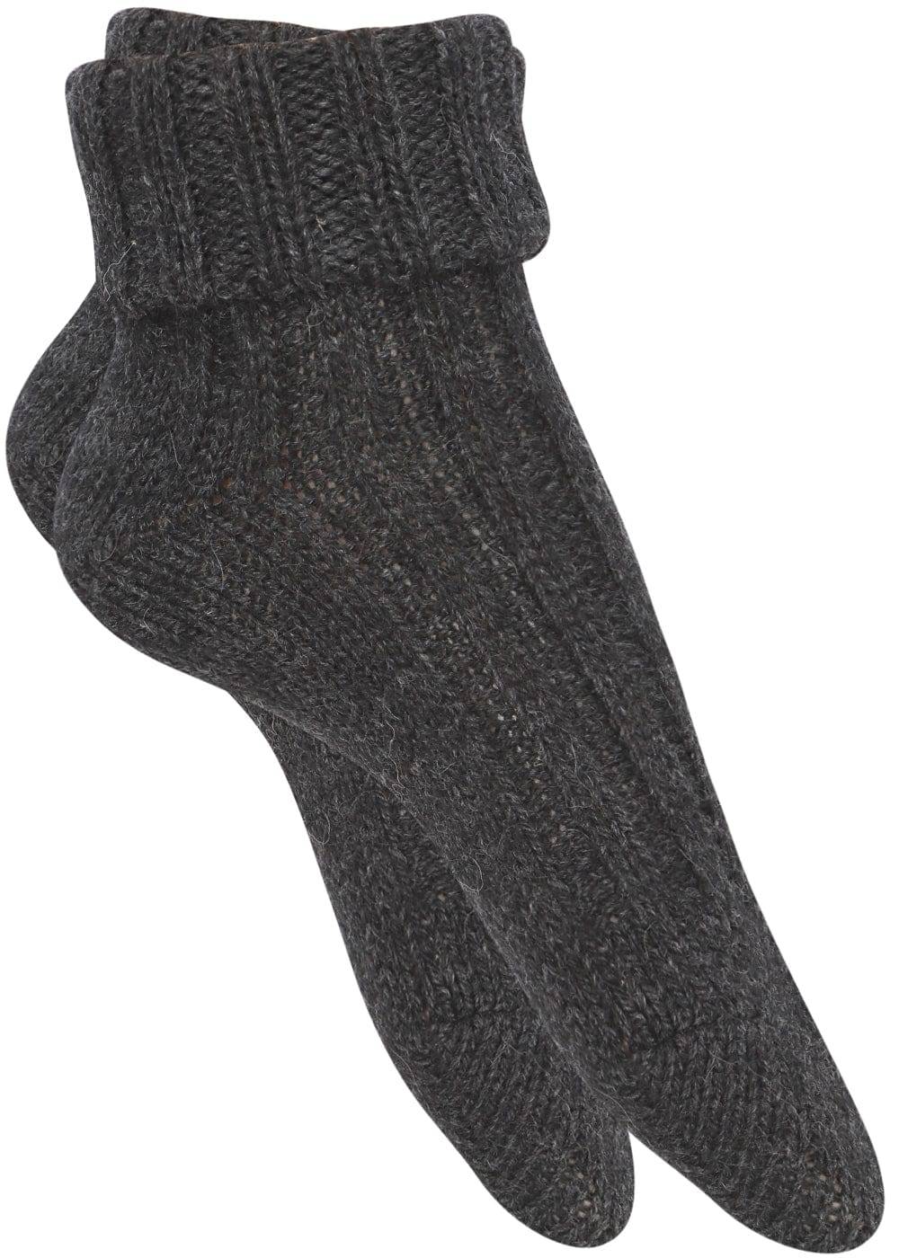 KB Socken Alpakasocken mit Umschlag dickgestrickt - 2 Paar Tiefpreis