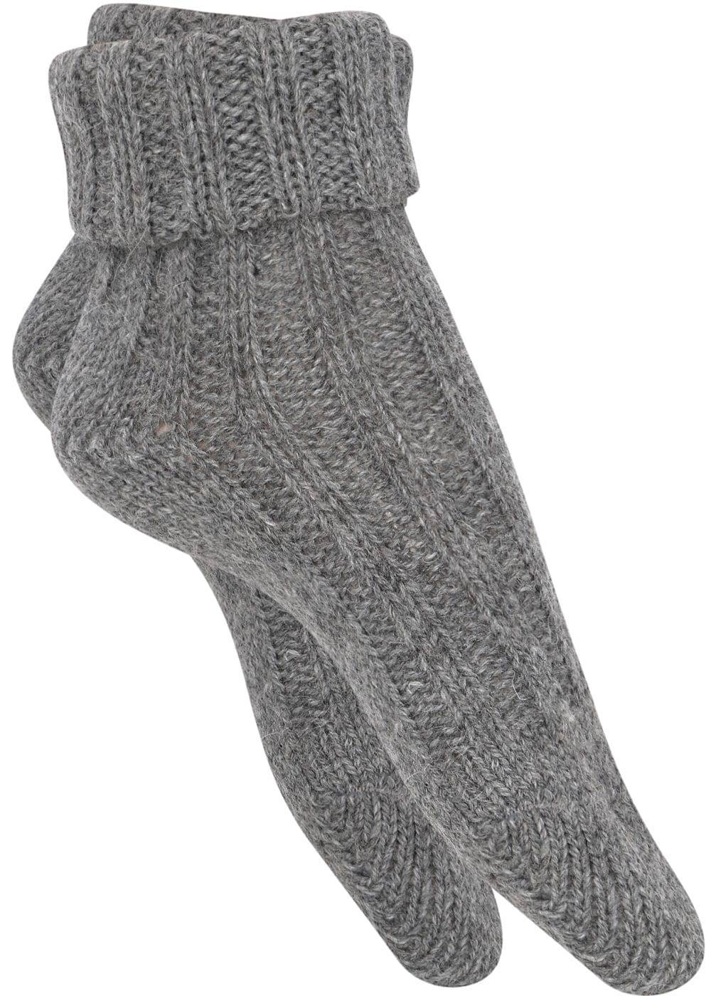 KB Socken Alpakasocken mit Umschlag dickgestrickt - 2 Paar Tiefpreis