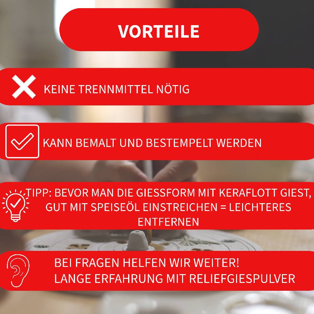 KB Socken KERAflott Reliefgießpulver weiß 2 x 5 kg Sack Top Angebot