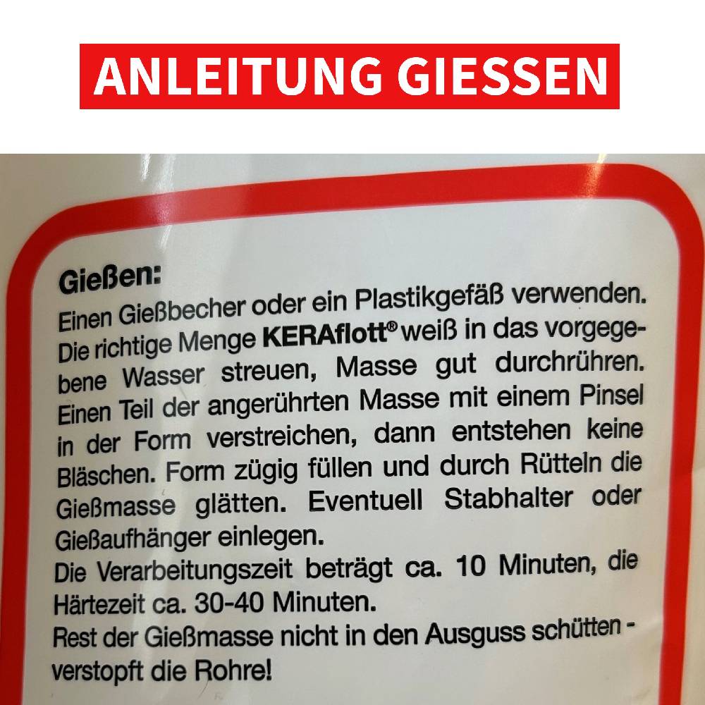 KB Socken KERAflott Reliefgießpulver weiß 1 kg Neueste Mode