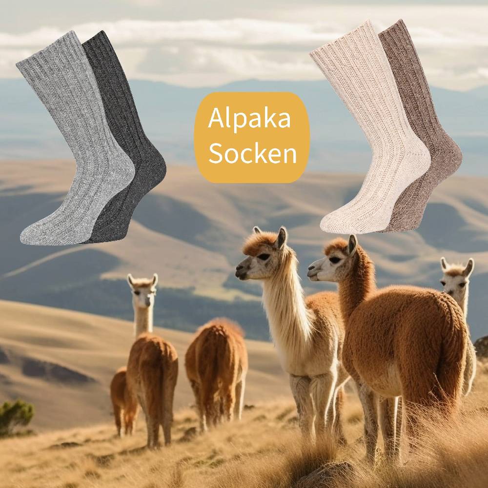 KB Socken Geschenkbox direkt zum Verschenken - Alpaka Socken und Alpaka Seife Zeitbegrenzte Promotion