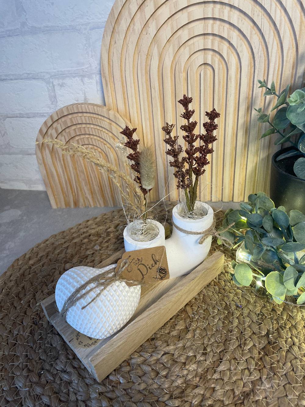 KB Socken Deko Herz mit Vase Handmade Meist gekauft