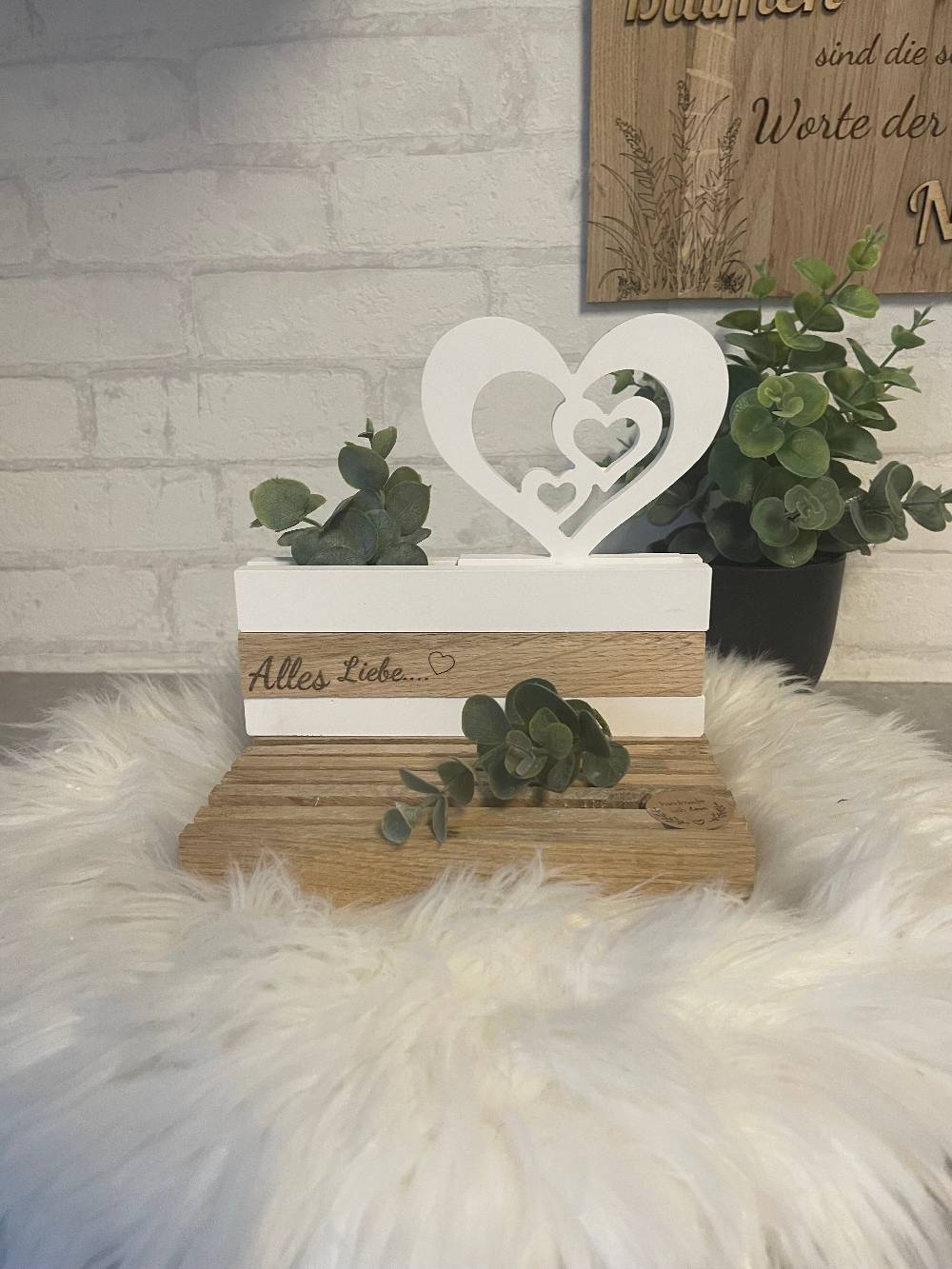 KB Socken Keraflott Einschieber mit Klötzchen – Variante, Sockelleiste für Einschieber , Wohndeko, Deko Aesthetic, Geschenke, Häuserloop, Herz, Haus Sonderangebot