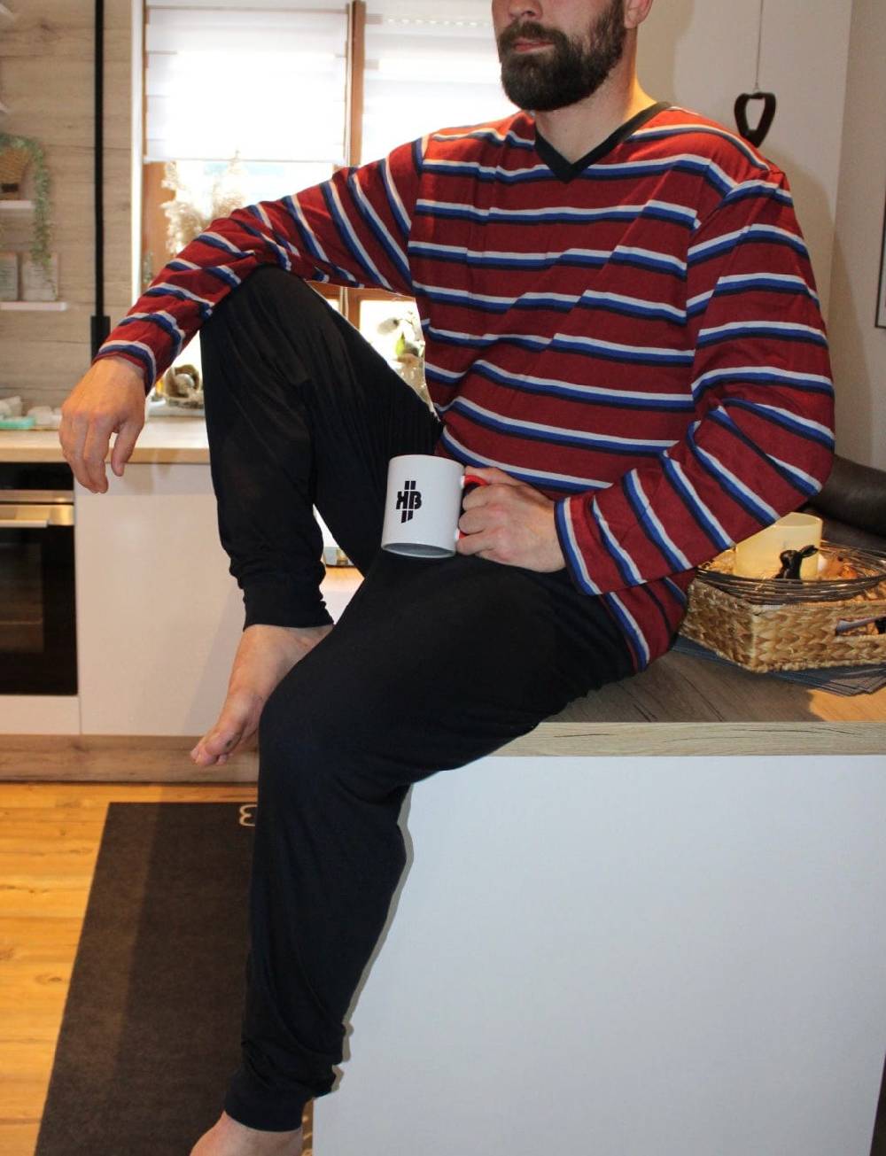 KB Socken Herren Schlafanzug lang gestreift - 100% Baumwolle Bis zu 50% Rabatt