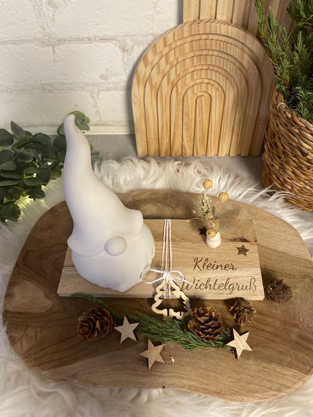KB Socken Wichtel Geschenk Deko , Wichtelgruss, Geschenkidee, Weihnachten, Advents Deko, Weihnachtsgeschenk Frau, Reliefgiesspulver, Wichtelgeschenk Exklusivangebot