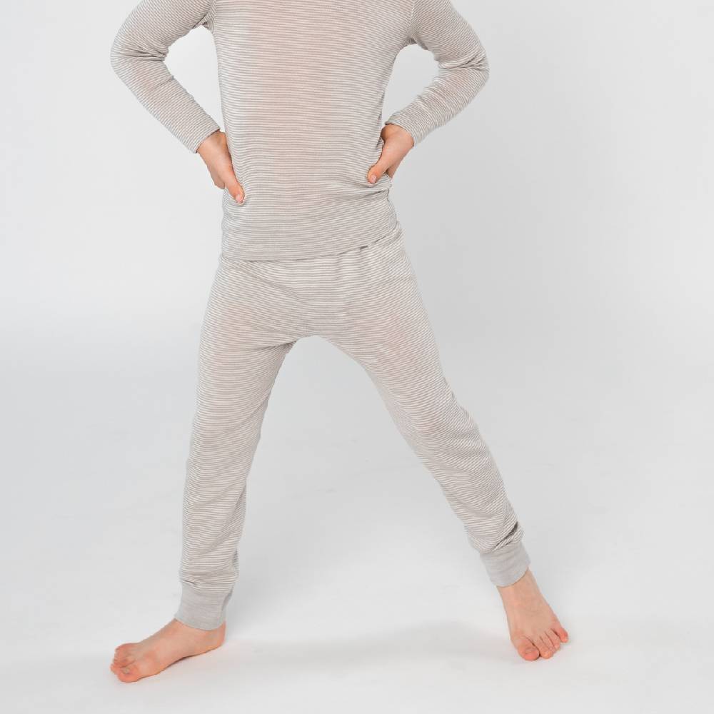 LIVING CRAFTS - Lange Unterhose - Grey/Natural Striped Jubiläumsangebot