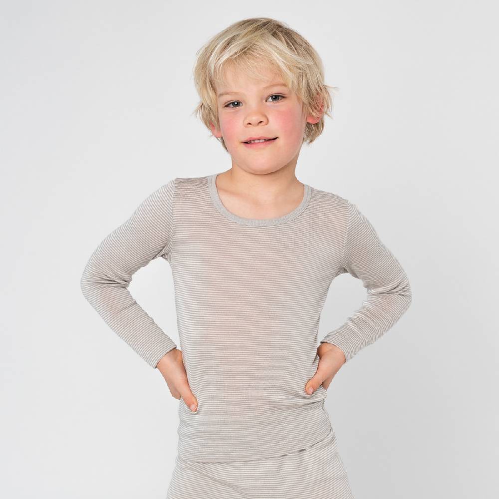 LIVING CRAFTS - Langarm-Shirt - Grey/Natural Striped Große Rabatte