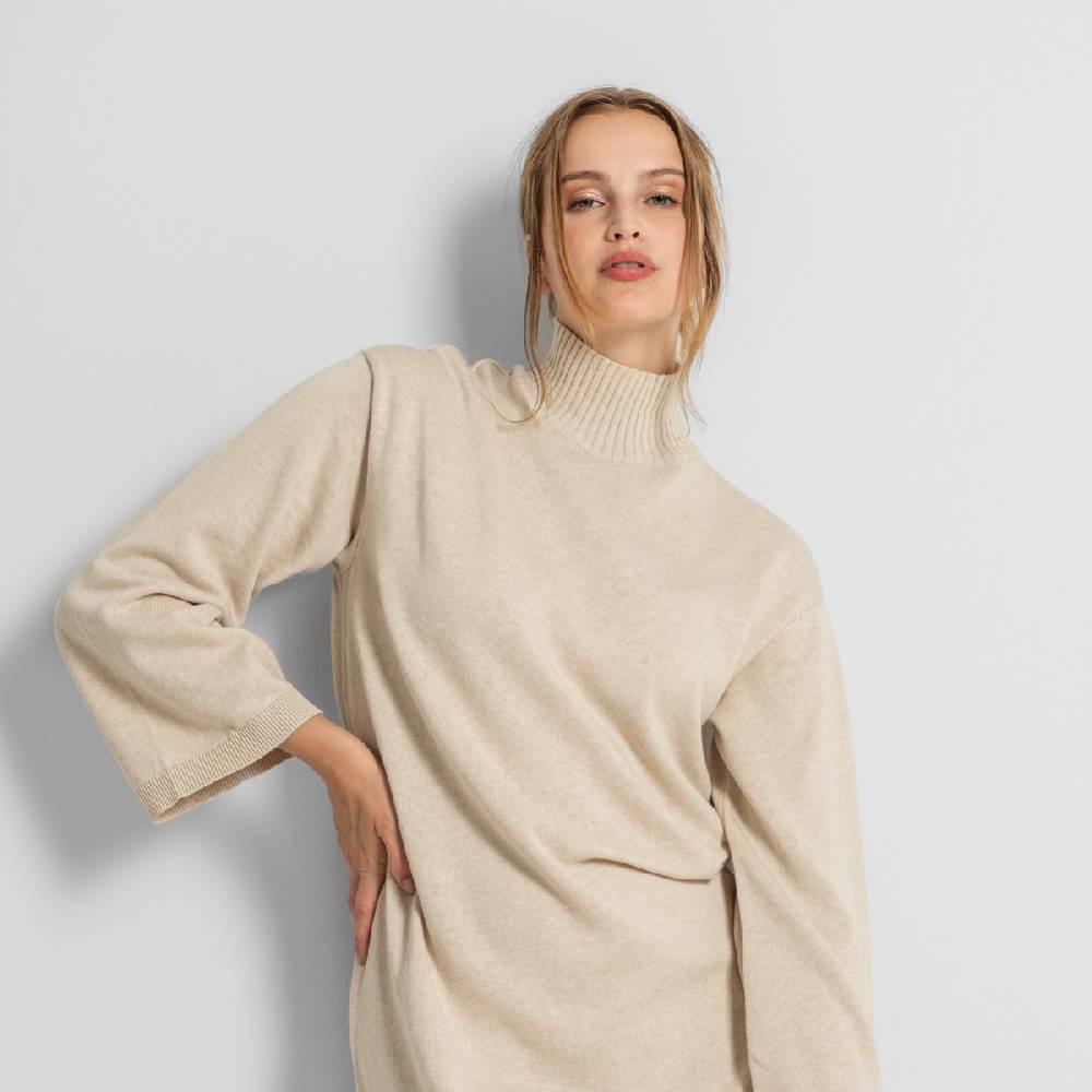 LIVING CRAFTS EELA - Strickkleid - Sand Fabrikladen