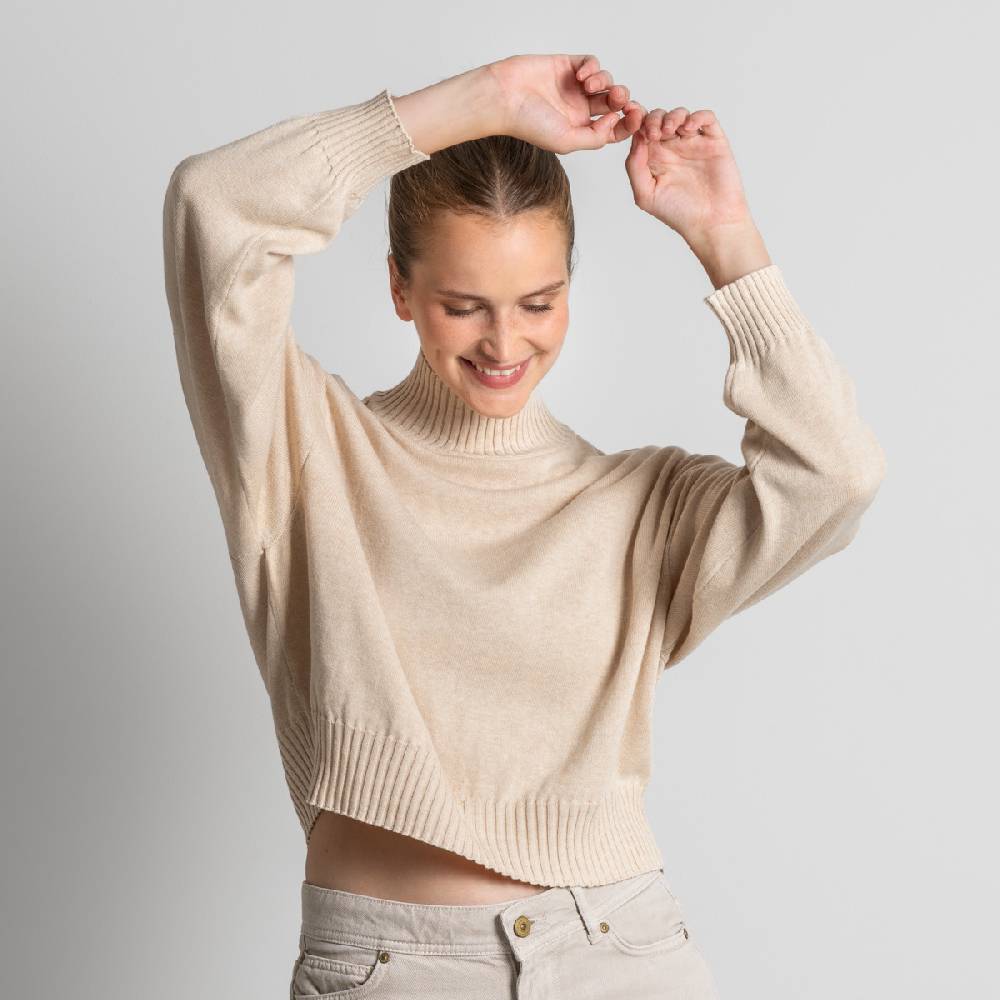 LIVING CRAFTS EUGENIE - Oversized Pullover - Sand Speichern exportieren
