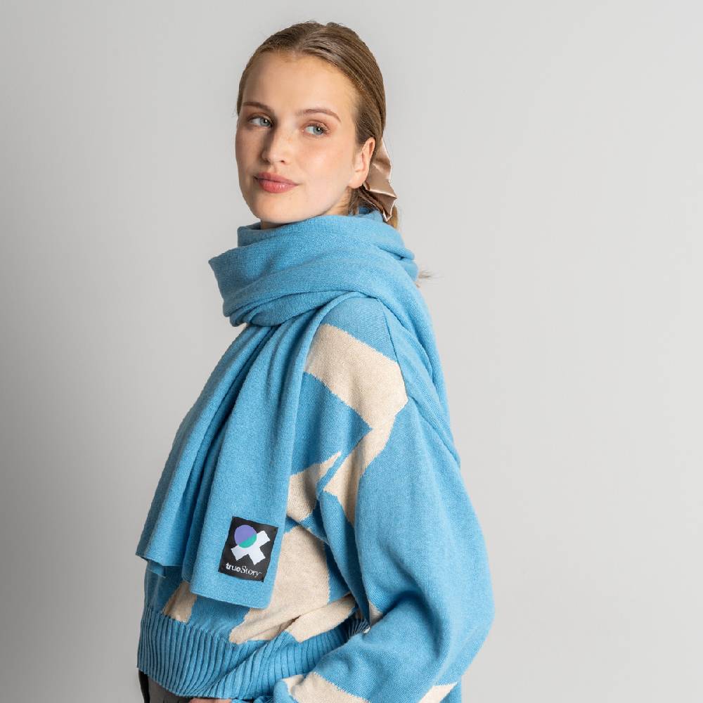 LIVING CRAFTS ELLIS - Schal - Cool Blue 50% Rabatt für begrenzte Zeit