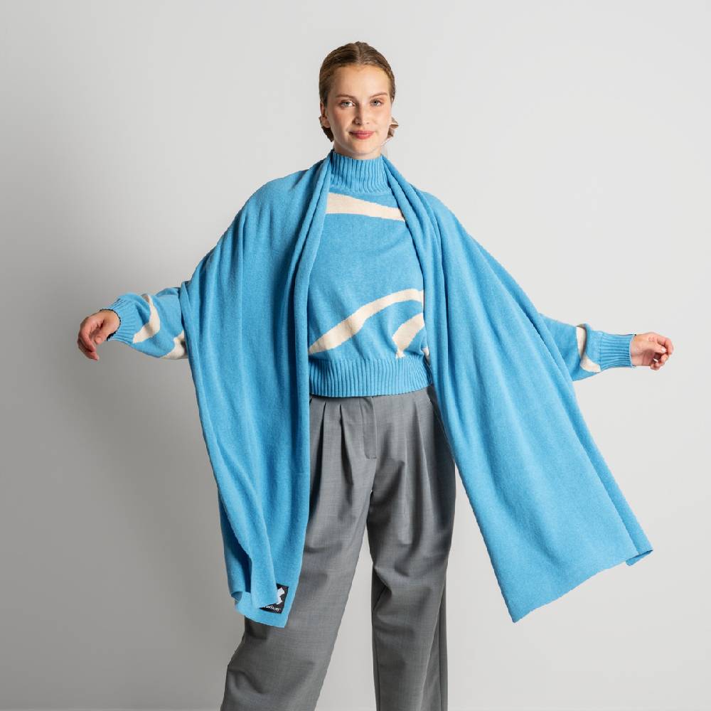 LIVING CRAFTS ELLIS - Schal - Cool Blue 50% Rabatt für begrenzte Zeit