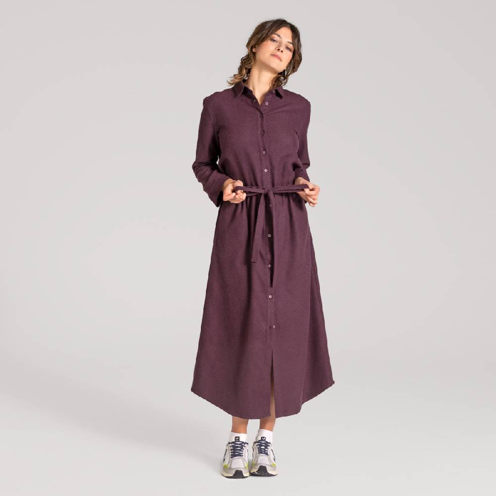 LIVING CRAFTS CHARU - Kleid - Aubergine Schlussverkauf