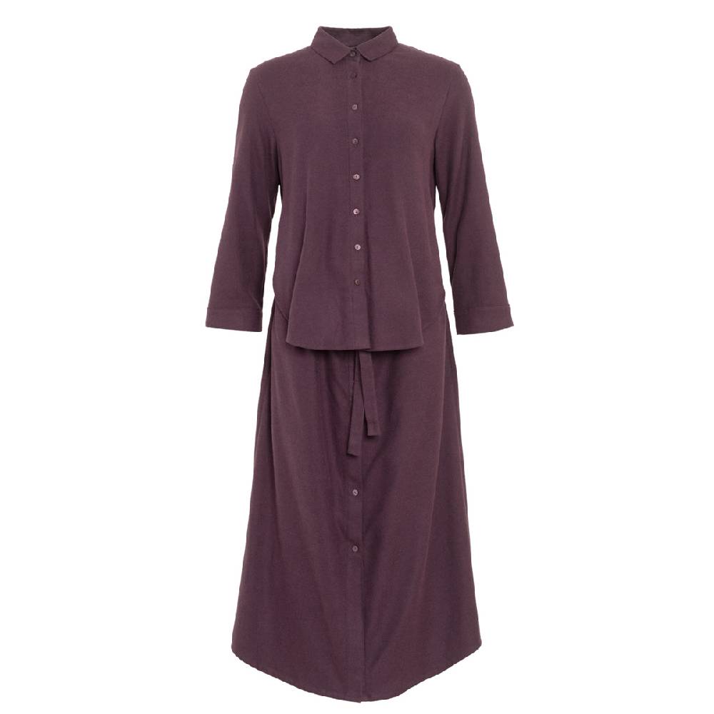 LIVING CRAFTS CHARU - Kleid - Aubergine Schlussverkauf