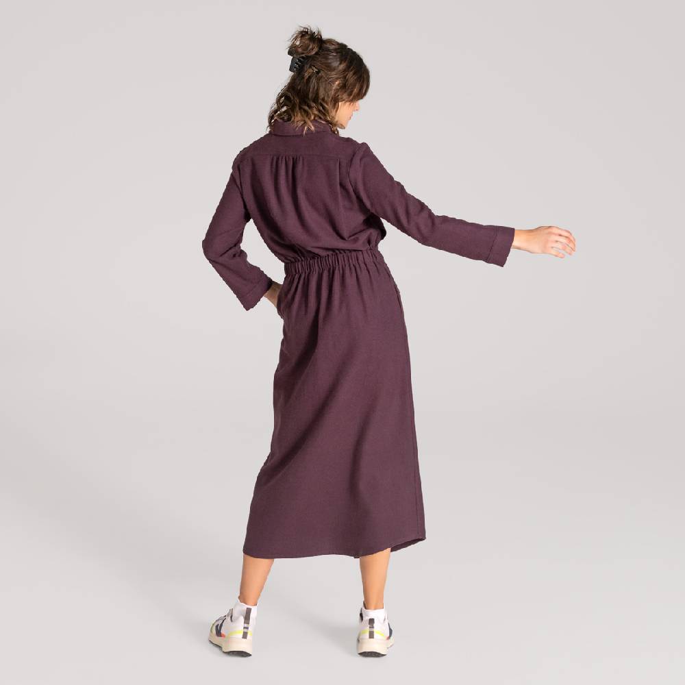 LIVING CRAFTS CHARU - Kleid - Aubergine Schlussverkauf