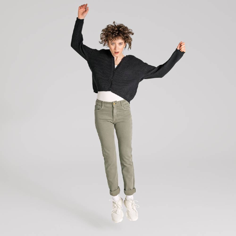 LIVING CRAFTS AVALYN - Color Denim - Khaki Großer Ausverkauf