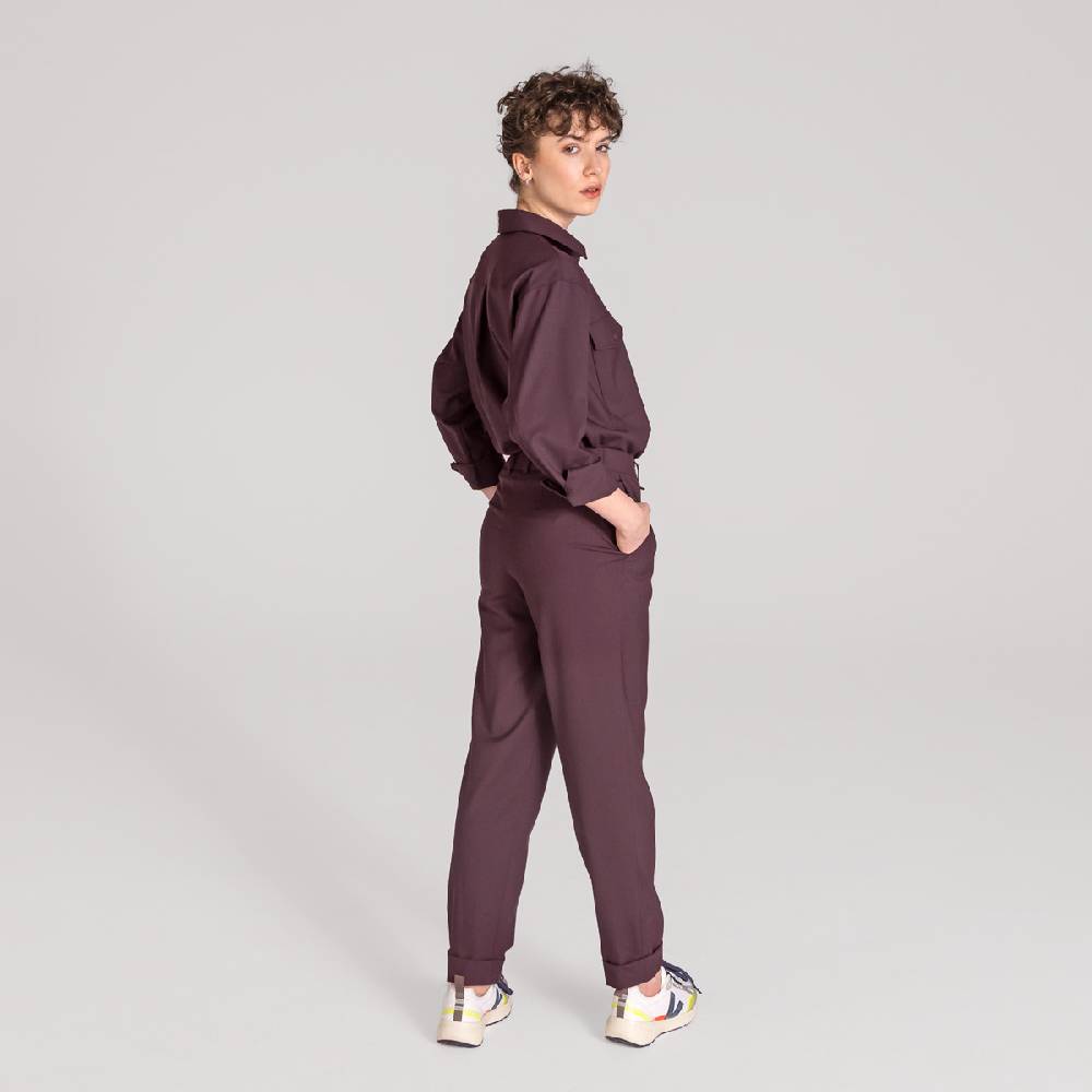 LIVING CRAFTS ARIL - Hose - Aubergine Exklusivangebot