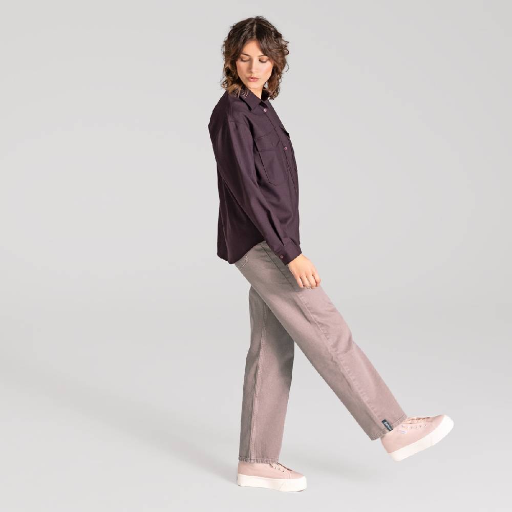 LIVING CRAFTS ALIX - Utility Shirt - Aubergine Weihnachtsangebot