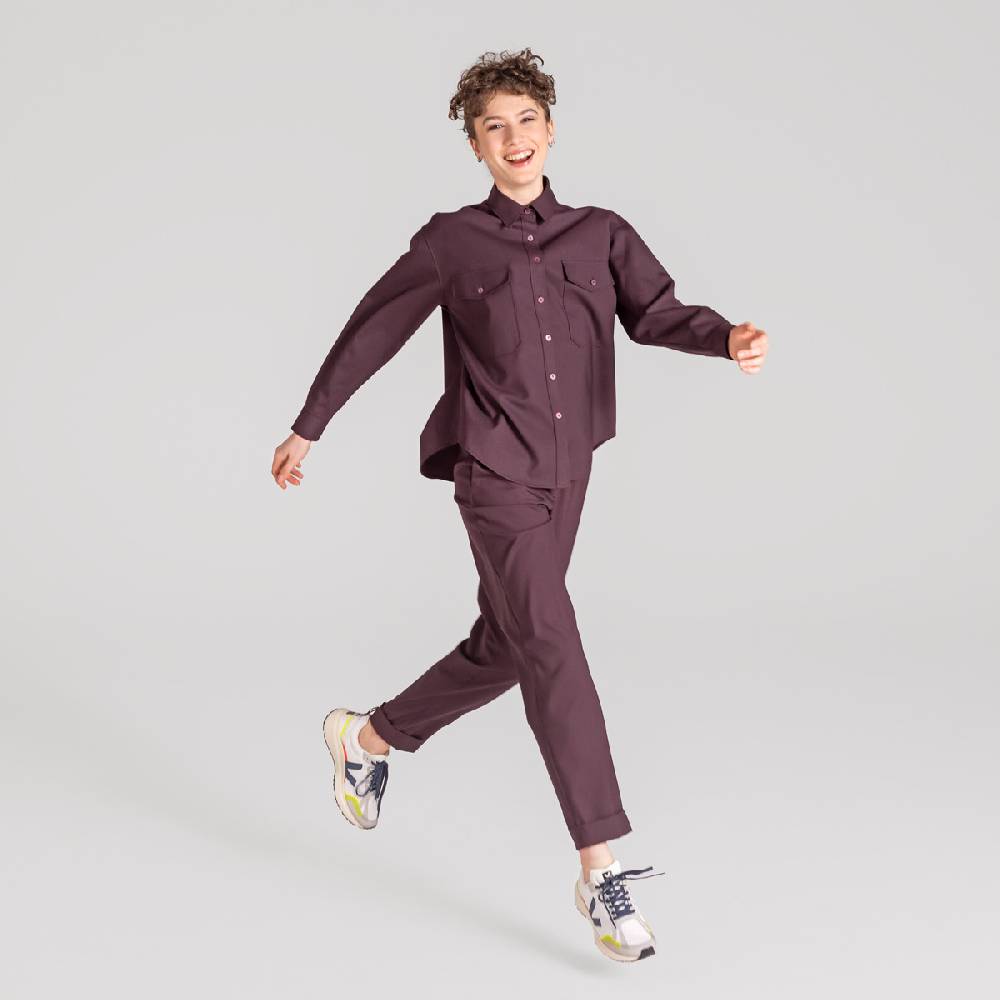 LIVING CRAFTS ALIX - Utility Shirt - Aubergine Weihnachtsangebot