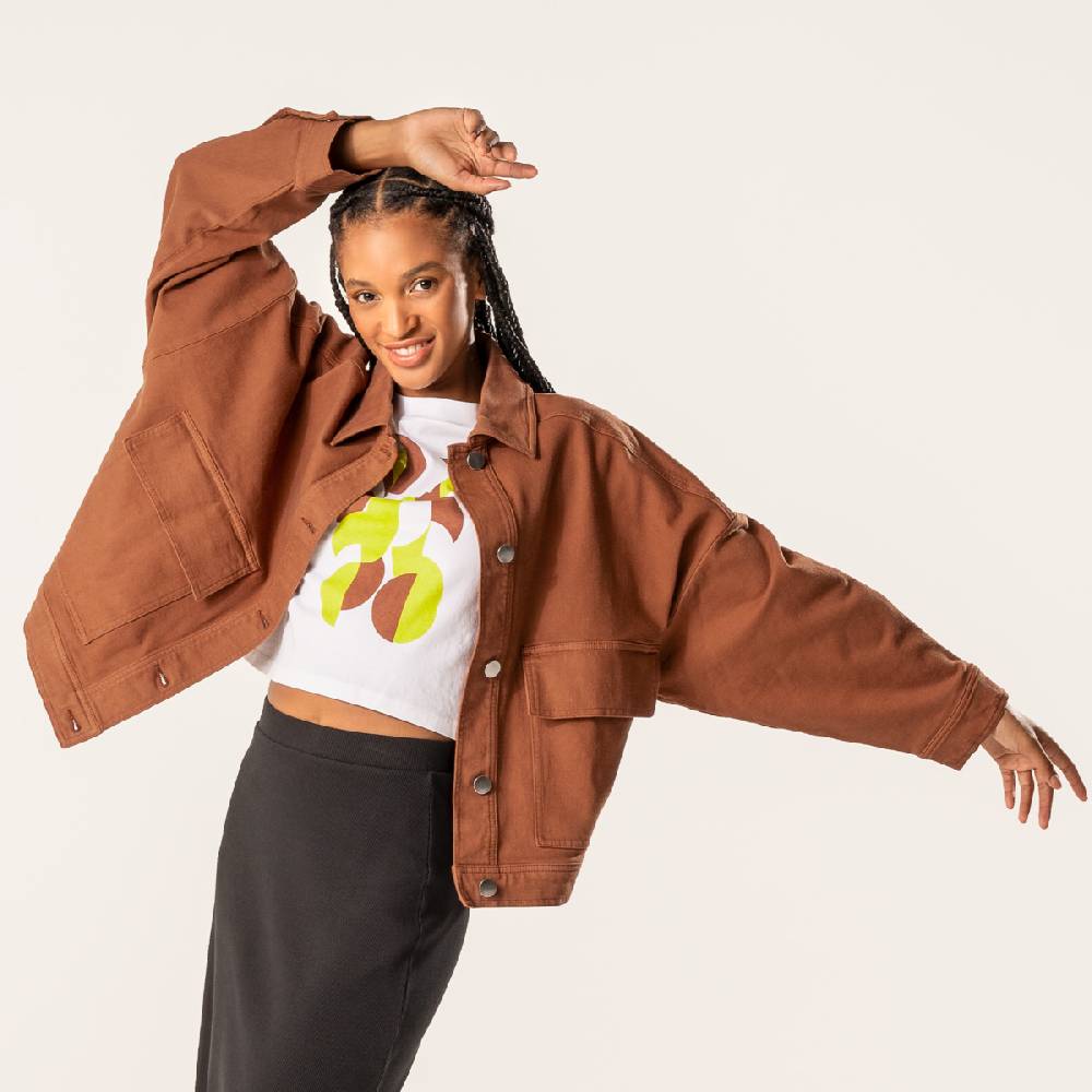 LIVING CRAFTS DAFNE - Jeansjacke - Brown Neuheiten