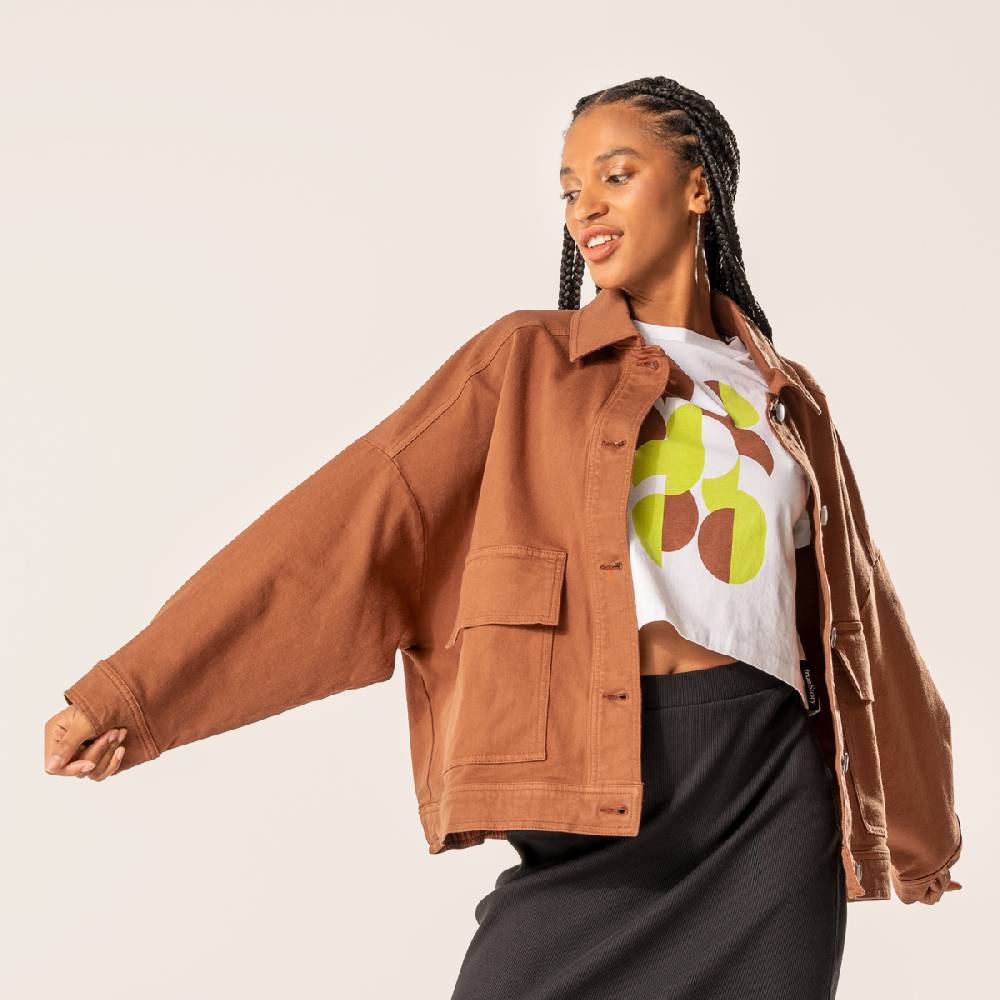 LIVING CRAFTS DAFNE - Jeansjacke - Brown Neuheiten