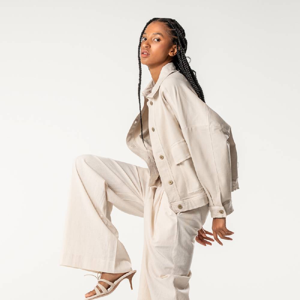 LIVING CRAFTS DAFNE - Jeansjacke - Sand Bestseller