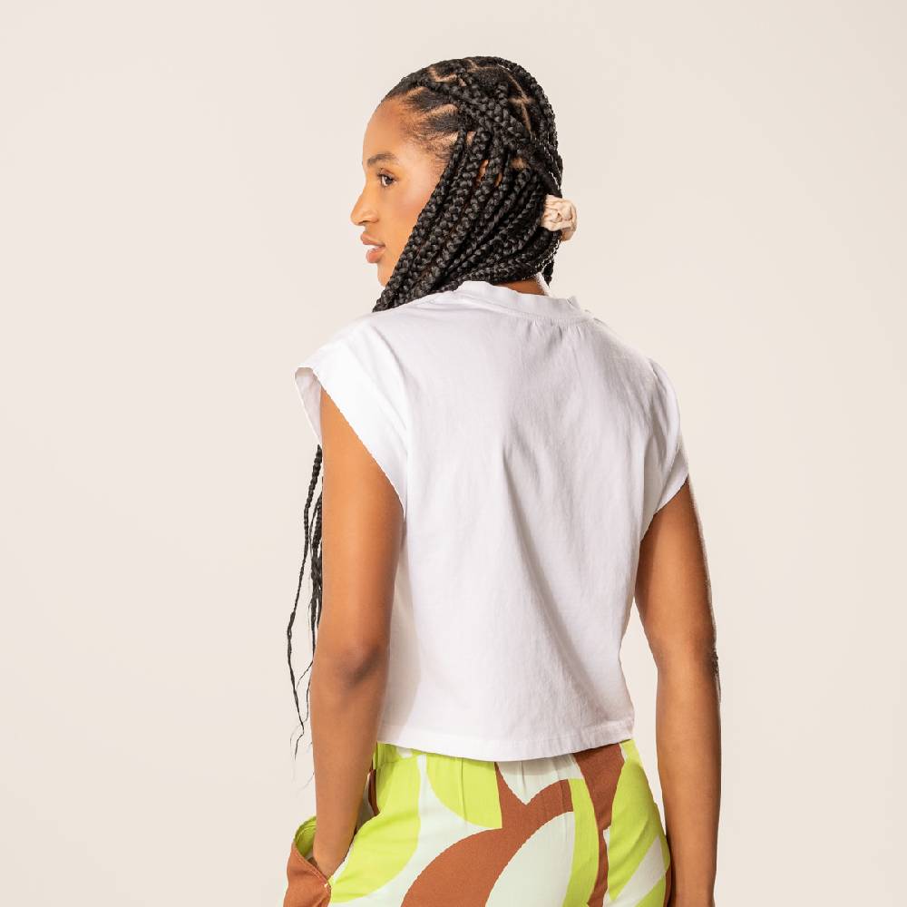 LIVING CRAFTS DANBI - Boxy T-Shirt - White Begrenzte Freigabe