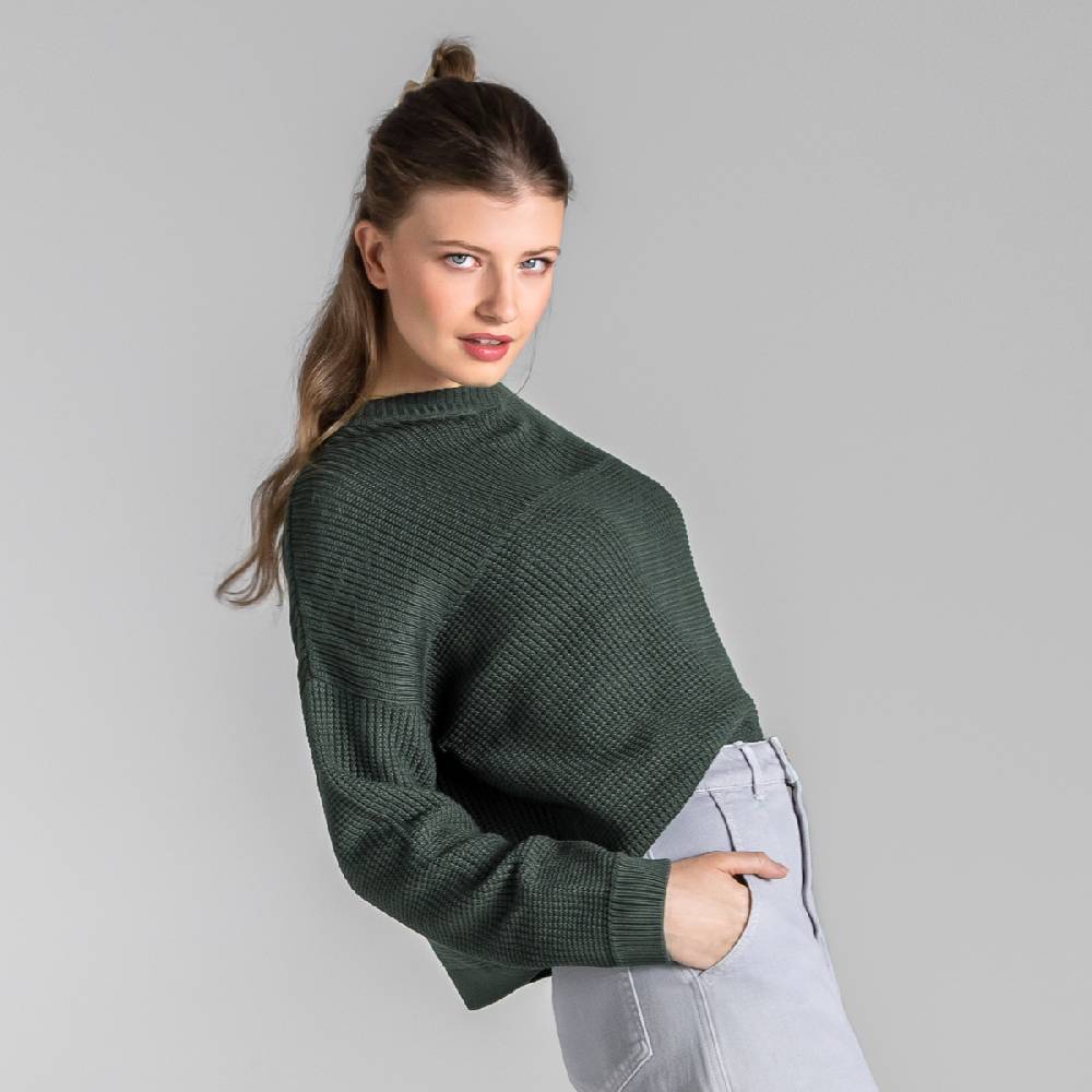 LIVING CRAFTS BEEKE - Pullover - Dark Khaki Sonderangebot der Fabrik