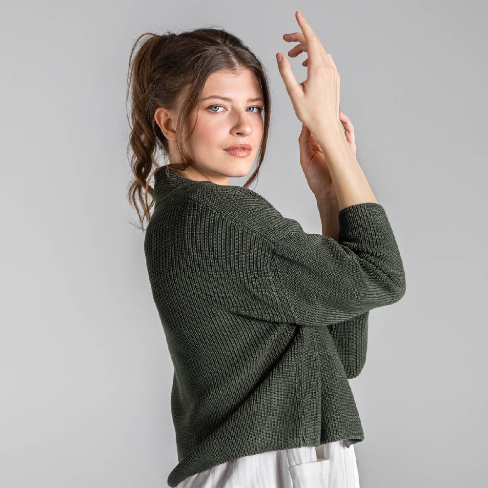 LIVING CRAFTS BINE - Strickjacke - Dark Khaki Vierteljährliche Förderung