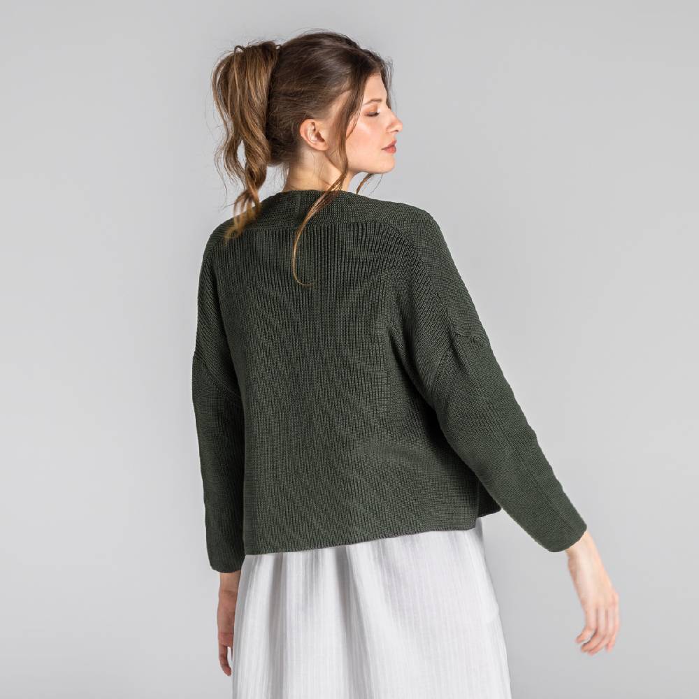 LIVING CRAFTS BINE - Strickjacke - Dark Khaki Vierteljährliche Förderung