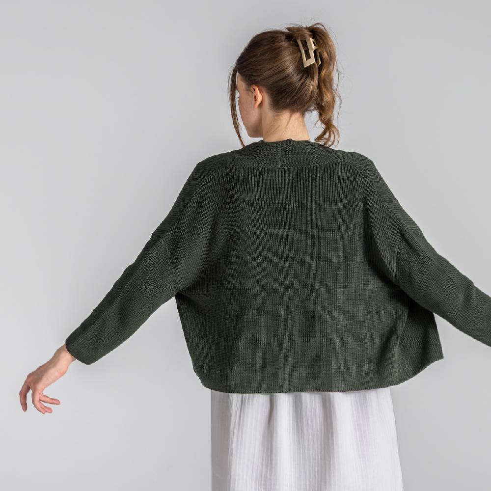 LIVING CRAFTS BINE - Strickjacke - Dark Khaki Vierteljährliche Förderung