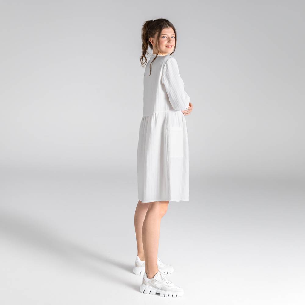 LIVING CRAFTS BLOSWEN - Seersucker Kleid - White Bis zu 55% Rabatt