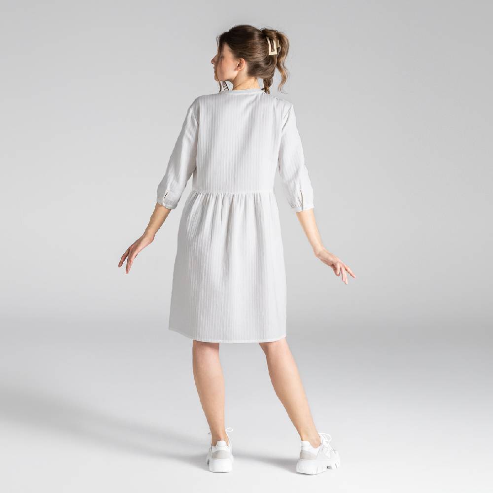LIVING CRAFTS BLOSWEN - Seersucker Kleid - White Bis zu 55% Rabatt