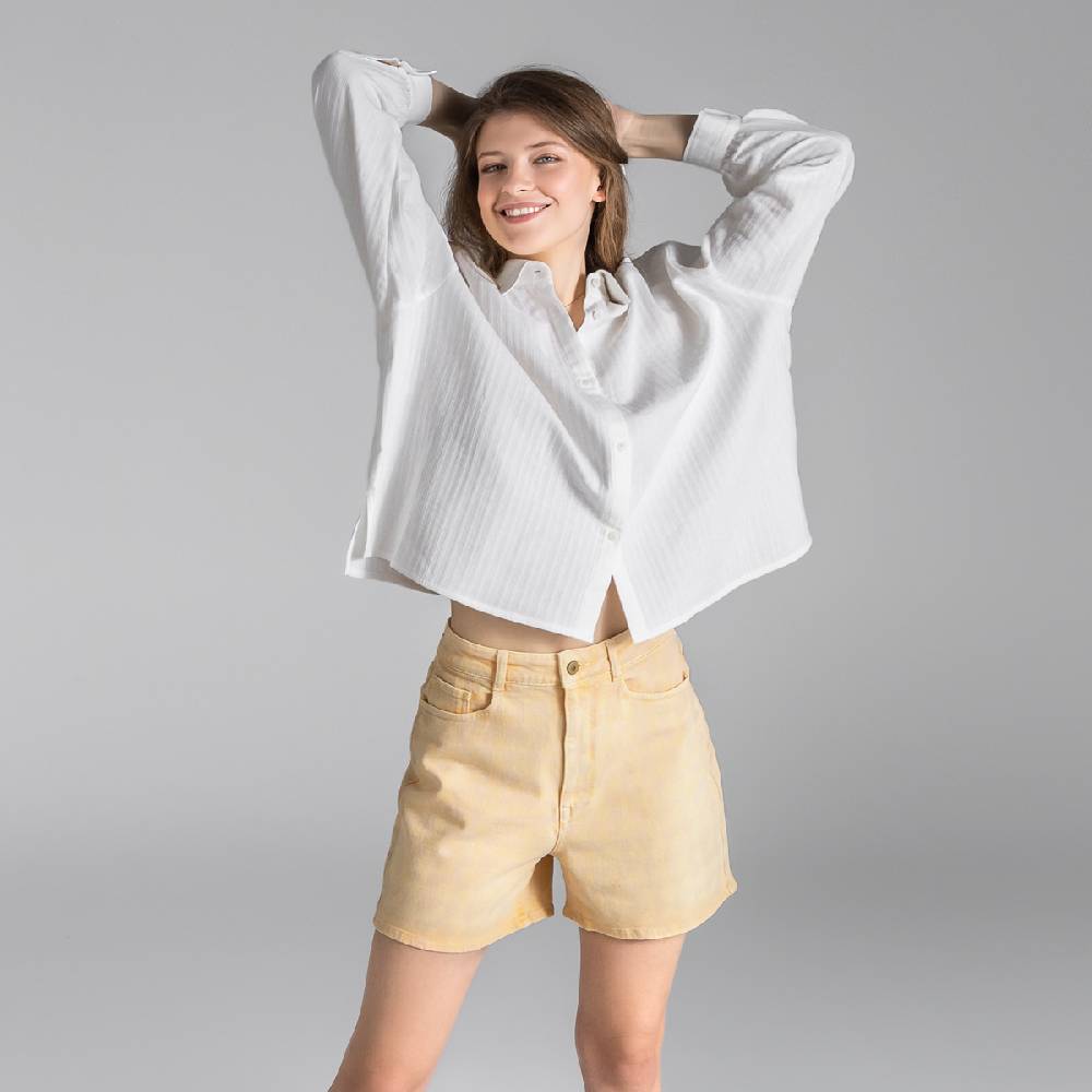 LIVING CRAFTS BONTJE - Jeans Shorts - Yellow Begrenzt auf 3 Tage