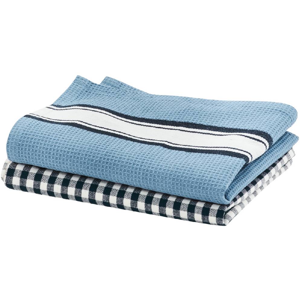 LIVING CRAFTS DELHI - Geschirrtücher, 2er-Pack - Indigo Blue Black Friday