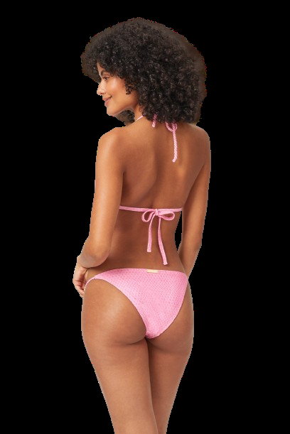 BIKINIS Ring Padded Triangel Bikini Pink Kostenlose Rückgabe