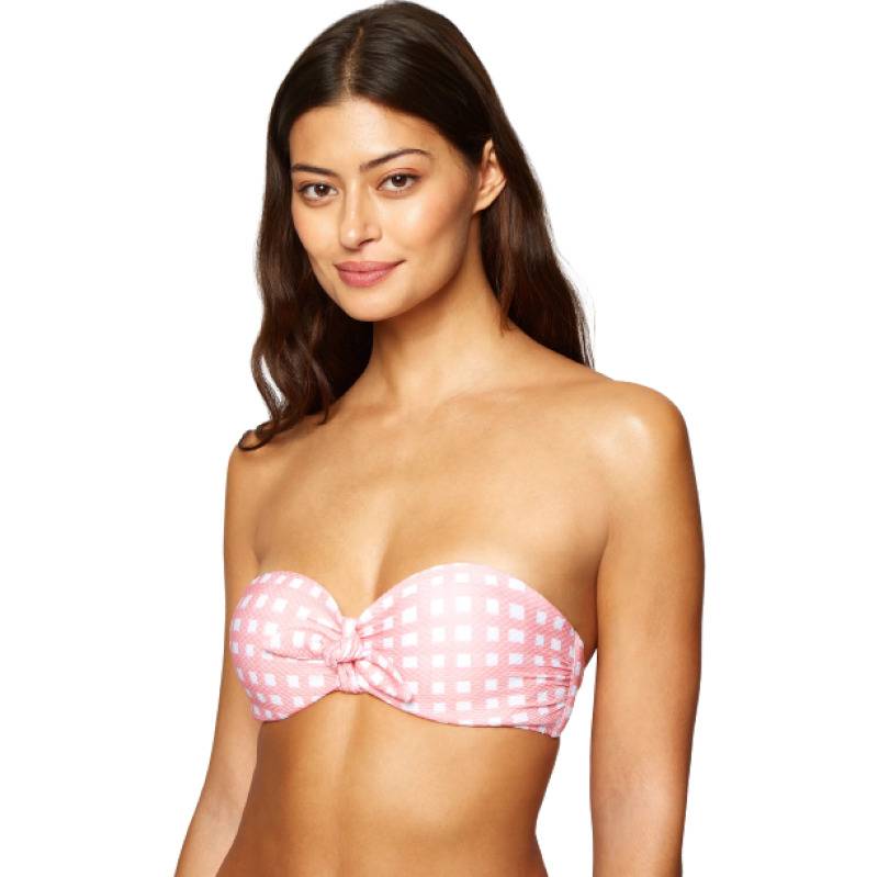 BIKINIS Maldives Padded Bügel Bandeau Bikini Pink Weave Saisonale Angebote