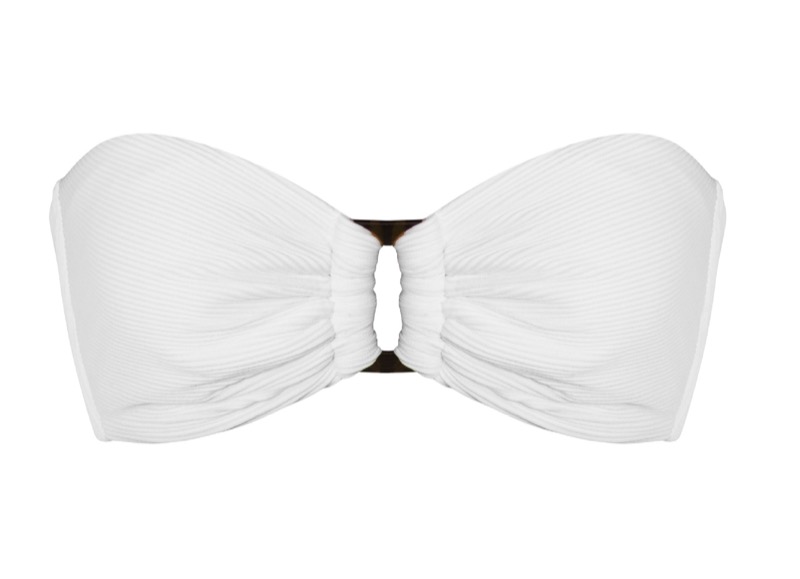 NEUHEITEN White Pearl Padded Bandeau Bikini im Angebot