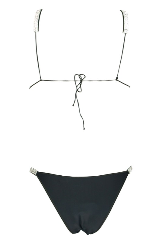 NEUHEITEN Gem Triangel Bikini schwarz mit Kristallen Fabrik Onlineshop