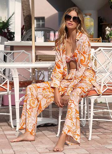 NEUHEITEN Paige Hemd Mirage Orange Begrenzte Freigabe