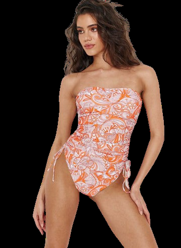 NEUHEITEN Sydney Padded Badeanzug Mirage Orange Letzte 3 Tage