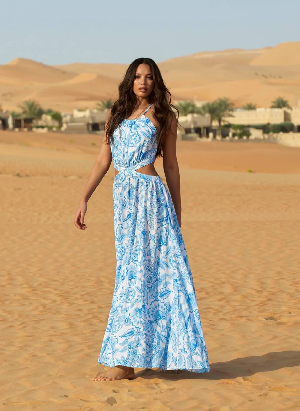 NEUHEITEN Arabella Maxikleid Ceramic Lagerräumung
