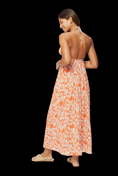 NEUHEITEN Coral Gardens Triangel Maxikleid Sonderangebot der Fabrik