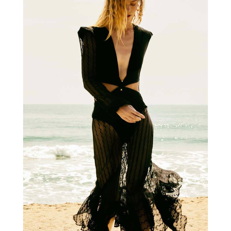 NEUHEITEN Cut-Out Kleid Schwarz Fabrikladen