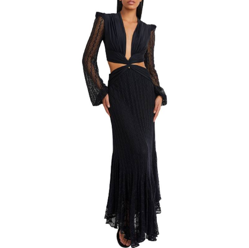 NEUHEITEN Cut-Out Kleid Schwarz Fabrikladen