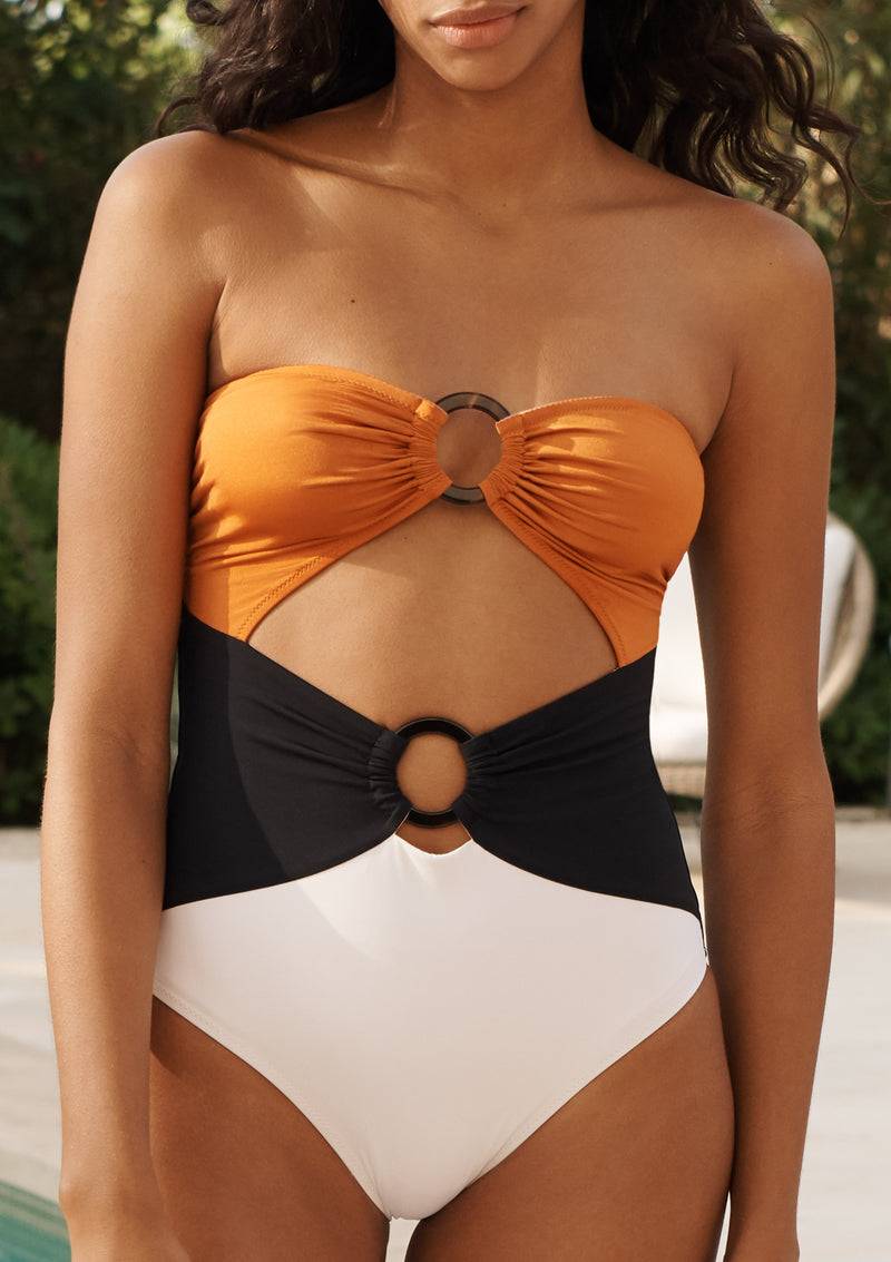 NEUHEITEN Rao Badeanzug Amber/Black/Creme Outlet
