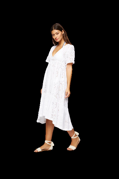 NEUHEITEN Island White Midi Tunika Clearance-Verkauf