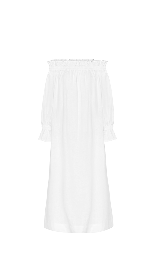 NEUHEITEN Spalla Maxikleid Weiß Kostenloser Versand international